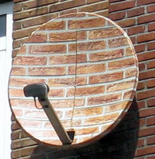 satellite dish antenna in camouflge