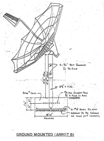 Ground Pole Mount Satellite Install Drawing