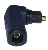  Adapter accepts a male Toslink plug and fits into a female