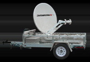 Park and go carrier Satellite Dish Trailer