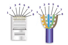 CAT5 wire layout diagram