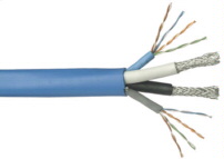 2 CAT5 and 2 COAX RG6 Cable same Jacket