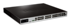 20-Port Gigabit SFP xStack Managed L2+ Stackable switch with 4 Gigabit Combo BASE-T/SFP ports and 4 10G SFP+ ports
