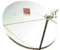  6 foot 1.8 meter and 8 foot 2.4 meter high gain satellite dish antenna  offset feed or prime focus